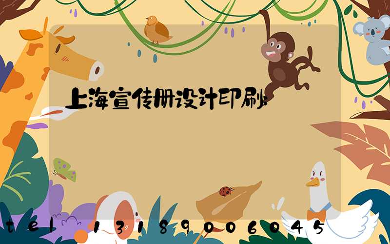 上海宣传册设计印刷