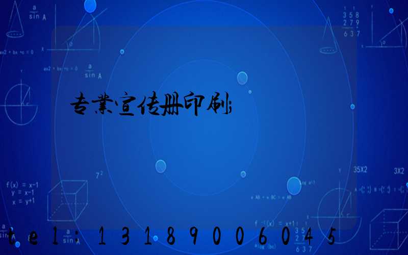 专业宣传册印刷