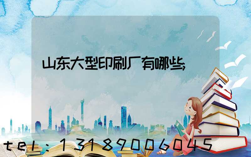 山东大型印刷厂有哪些