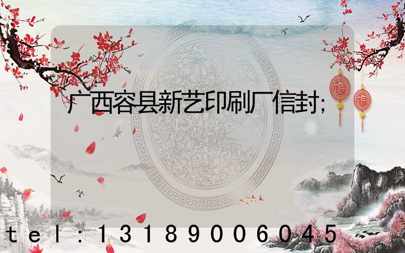 广西容县新艺印刷厂信封