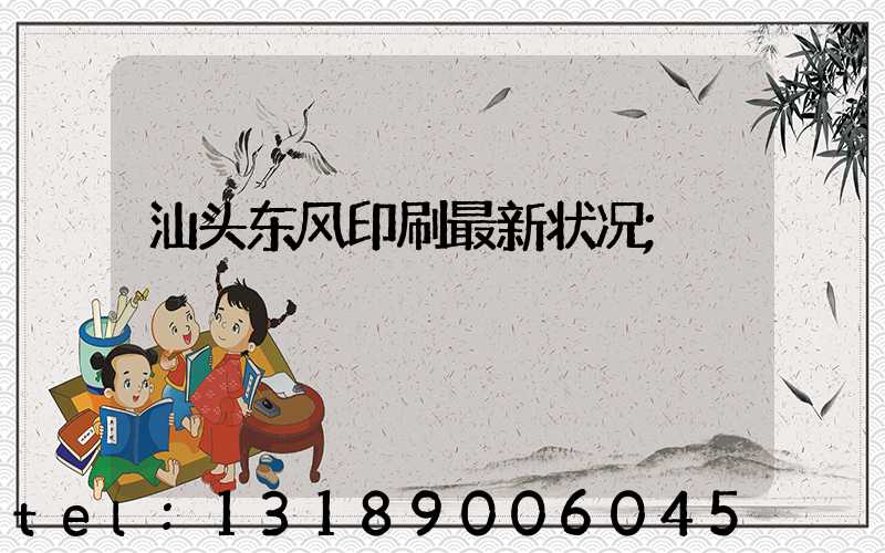 汕头东风印刷最新状况
