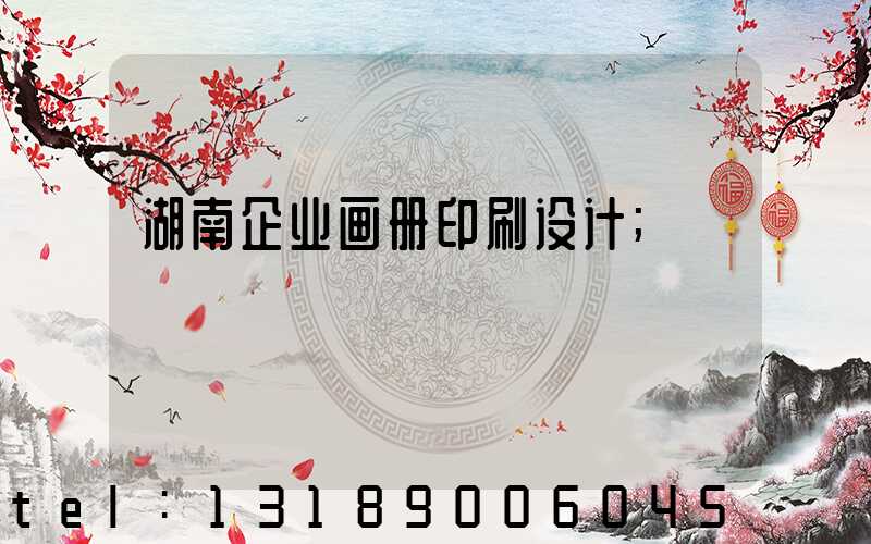 湖南企业画册印刷设计