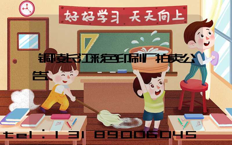 铜陵长江彩色印刷厂拍卖公告